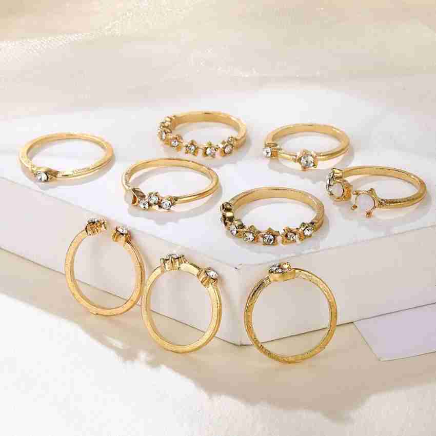 Gold,Silver alloy Trendy ring set, Standard at Rs 65/piece in Noida