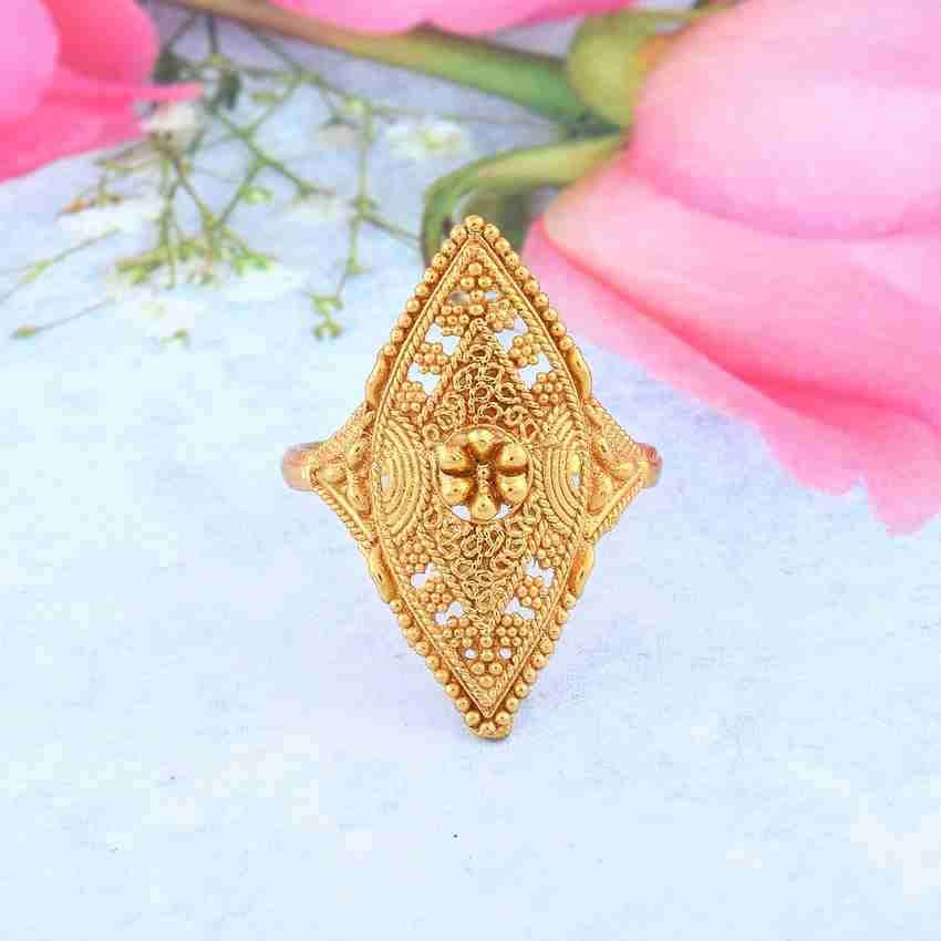 morir Brass Gold Plated Filigree Floral Oval Pattern Long Armour