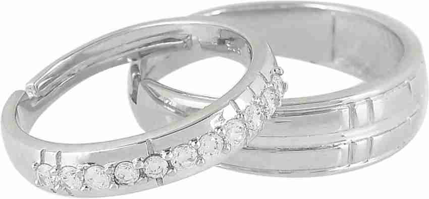 Voylla 925 Sterling silver Valentine's Day Collection Zirconia Adorned Couple  Rings Sterling Silver Rhodium Plated Ring Price in India - Buy Voylla 925 Sterling  silver Valentine's Day Collection Zirconia Adorned Couple Rings