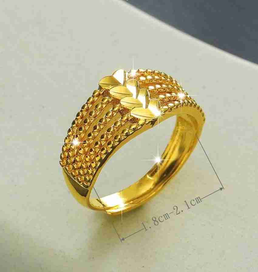 Gold heavy ring design for female sales