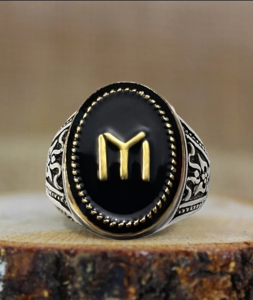 Sunshine Creations IYI Ertugrul Gazi Stylish Turkish Ring For Men Boys Kayi Qabila Black Silver Stainless Steel Black Silver Plated Ring Price in India Buy Sunshine Creations IYI Ertugrul Gazi