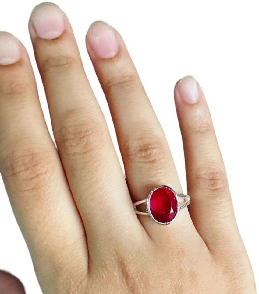 BIG HAND silver925×k18×coral×Ruby Red Lab Created Ruby Rhodium Over Silver Jewelry Set 37.09