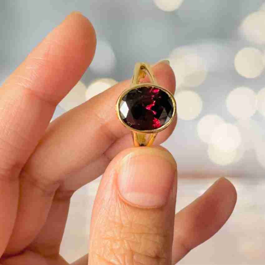 Chopra Gems Unique & Effective 100% Original Gomed Hessonite Garnet Ring  For Women & Men Brass Garnet Ring Price in India - Buy Chopra Gems Unique &  Effective 100% Original Gomed Hessonite
