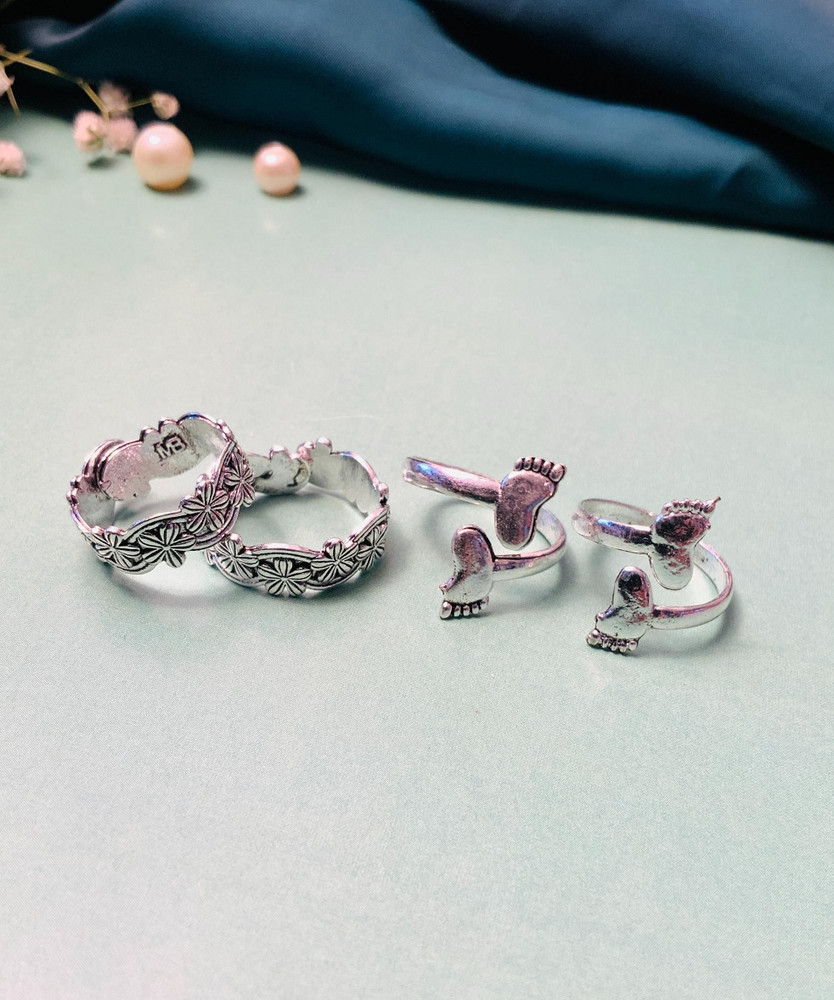 Abdesigns Alloy Silver Plated Toe Ring Price in India Buy Abdesigns Alloy Silver Plated Toe Ring Online at Best Prices in India Flipkart