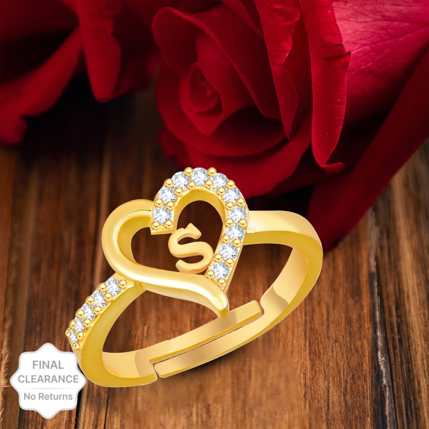 Palmonas 18k Gold Plated Heart Love Ring for Women: Buy Palmonas 18k Gold  Plated Heart Love Ring for Women Online at Best Price in India | Nykaa