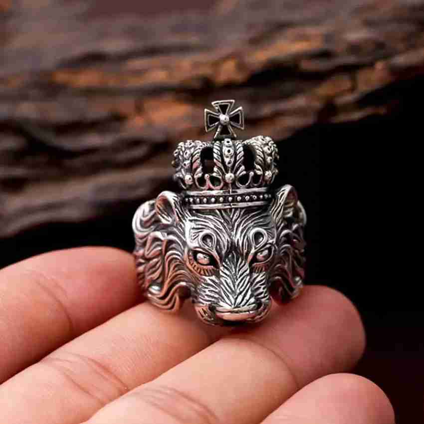 Lion clearance crown ring