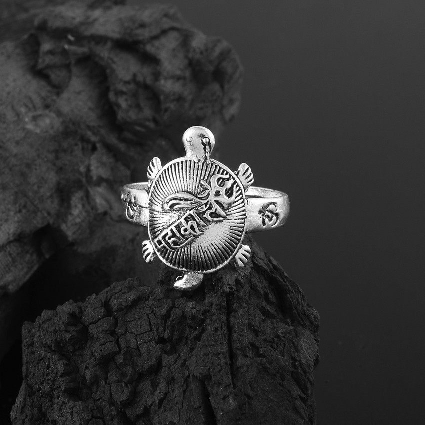 Silver tortoise ring for mens cheap