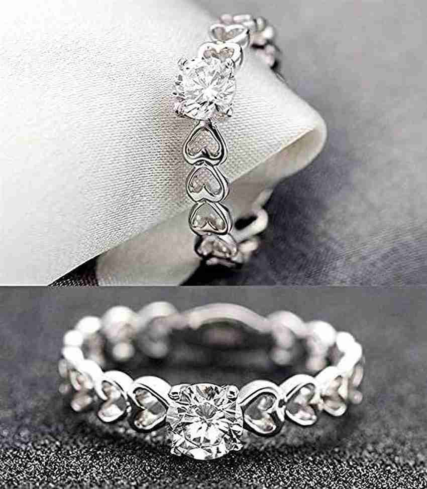 Fashion Frill Valentine Special Silver Ring Couple Rings For Girls Women  Lovers Gift Jewellery Alloy Cubic Zirconia Silver Plated Ring Price in  India - Buy Fashion Frill Valentine Special Silver Ring Couple