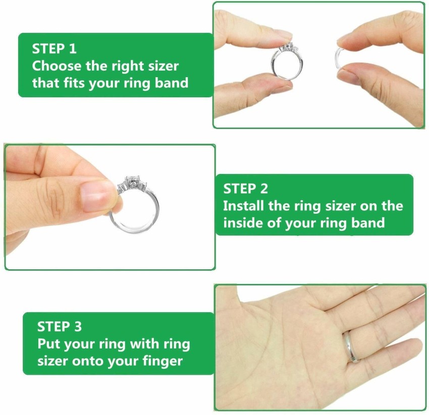 Fashion Frill Ring Sizer Adjuster For Loose Rings 2 Size (2mm, 5mm) Rings  Tightener Resizer Fit