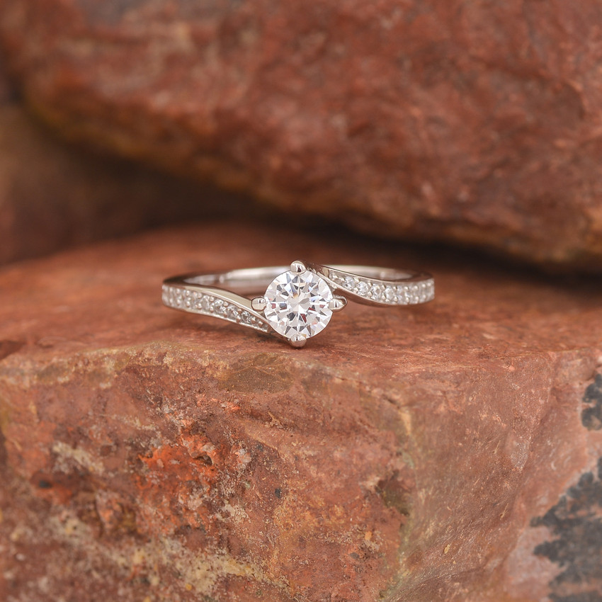 Ornate Jewels Pure 925 Sterling Silver American Diamond 1 Carat