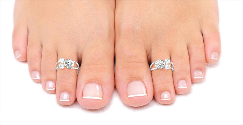 TARAASH Taraash 925 Sterling Floral Silver Women Bichiya Toe