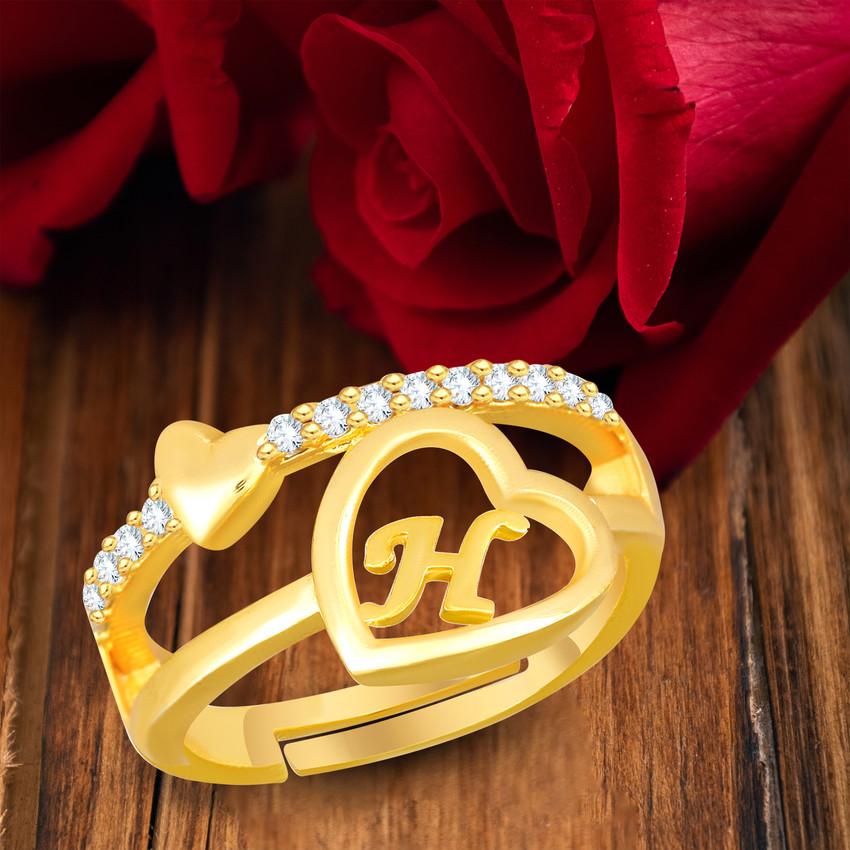 Kanak Jewels Love Heart Initial Letter H Valentine for Girls