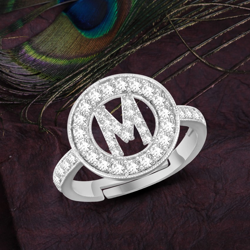 M on sale letter ring