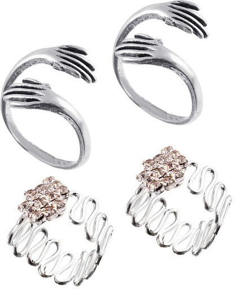 The Qalb Ethnic Alloy Toe Ring Set Price in India Buy The Qalb Ethnic Alloy Toe Ring Set Online at Best Prices in India Flipkart