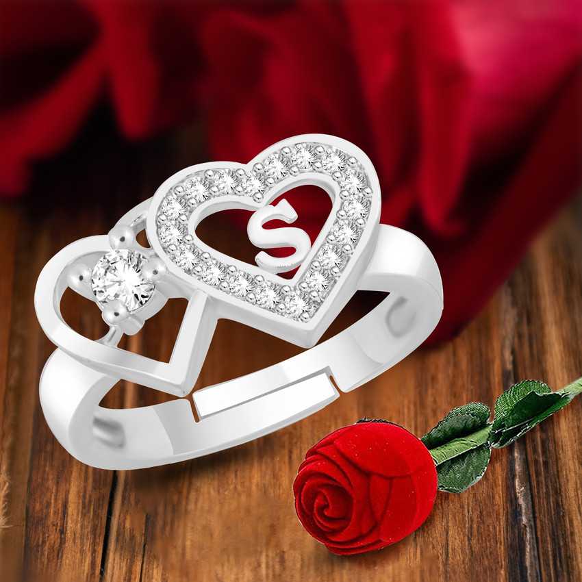 Silver love 2025 ring for girl
