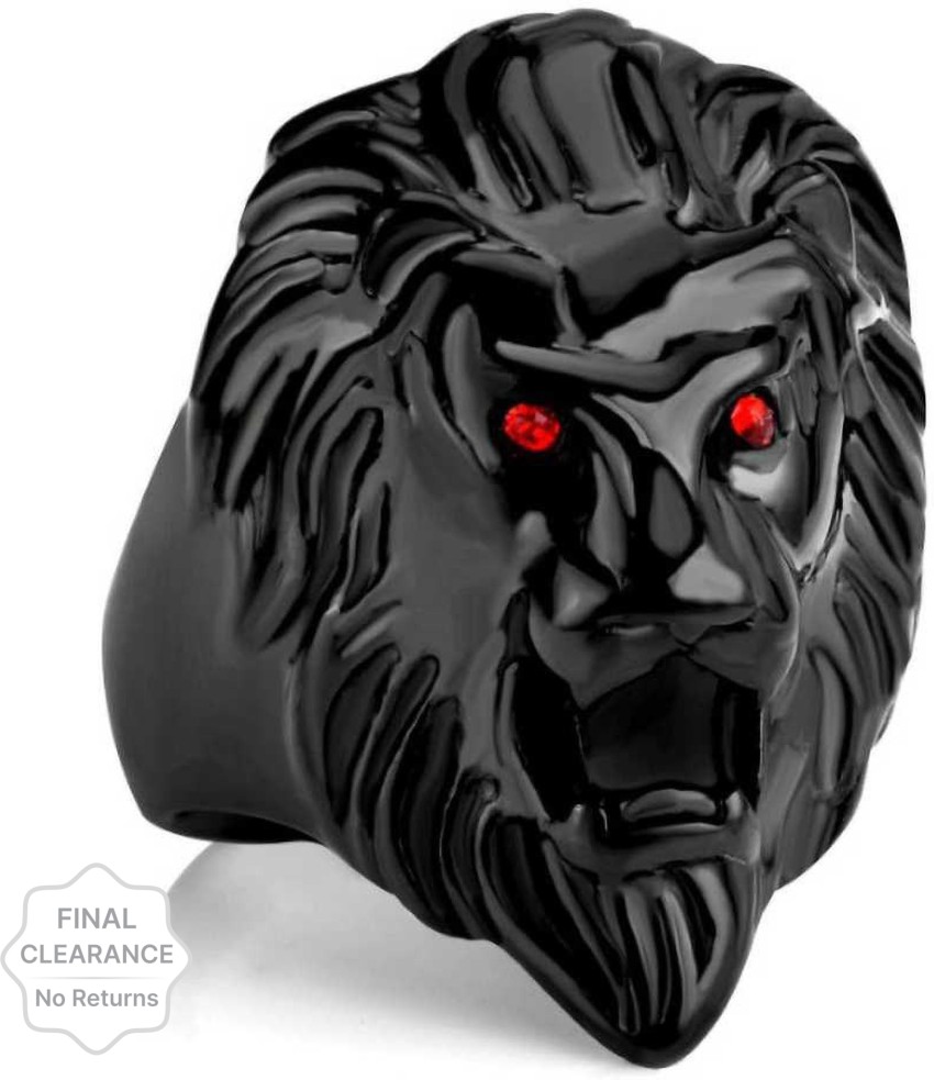 Lion ring stainless on sale steel