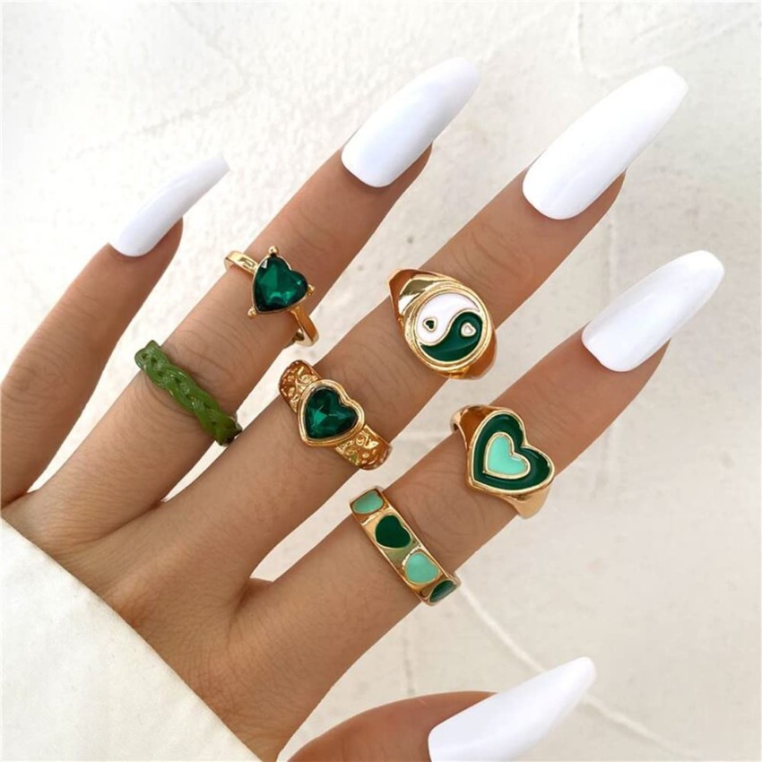 Fashion Frill Rings For Women Nail Adjiustable Finger Ring For