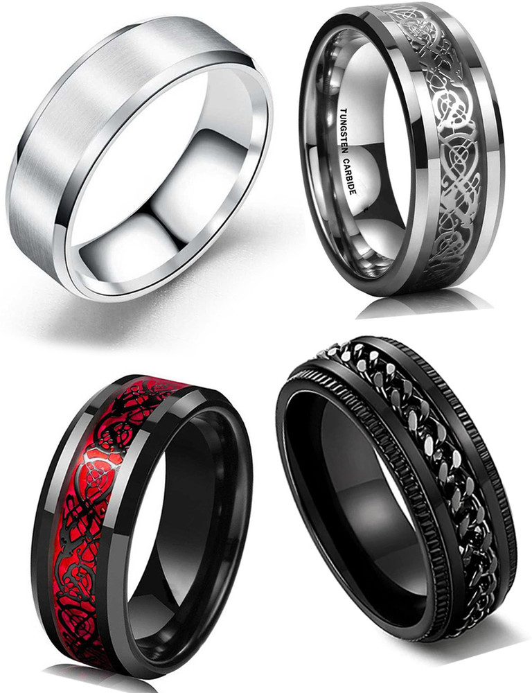 MEENAZ Thumb Rings for Men boys friend boyfriend gents ring Alloy Steel Metal Tungsten Sterling Silver Rhodium Titanium Black Silver Plated Ring Price in India Buy MEENAZ Thumb Rings for Men