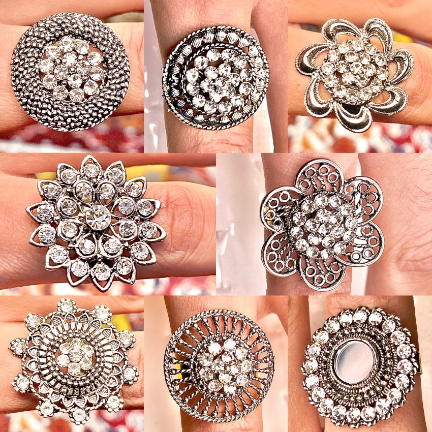 Daxi Fashion Rings Vintage Gothic Ring Set For Women Jewelry