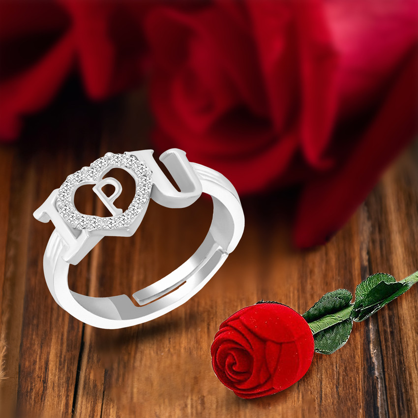 P name ring for girl hot sale