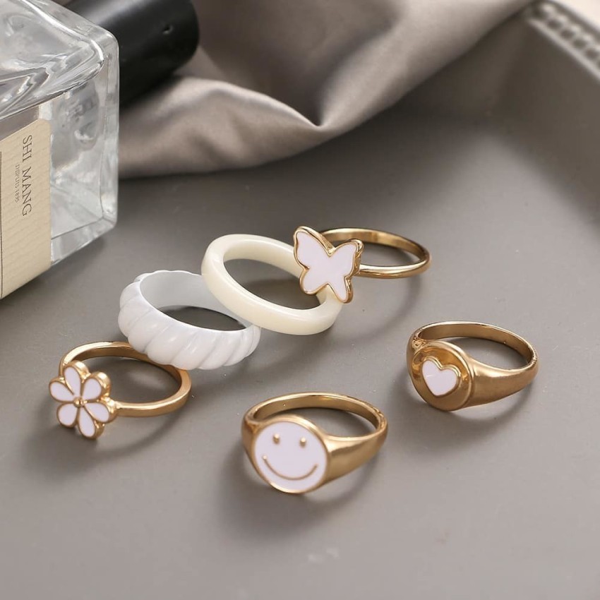 Charming treasures 6pcs Silver Rings For Women Fashion Irregular Finger  Thin Rings Knuckle Jewelry Alloy Ring Set Price in India - Buy Charming  treasures 6pcs Silver Rings For Women Fashion Irregular Finger