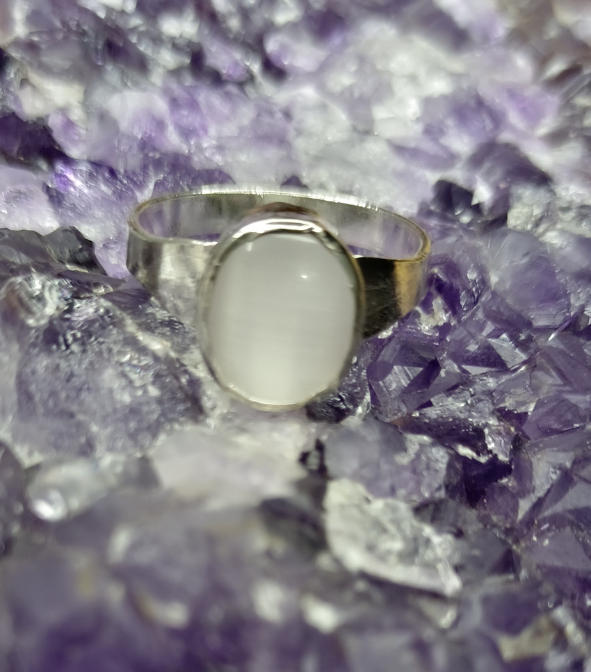 White stone ring men on sale