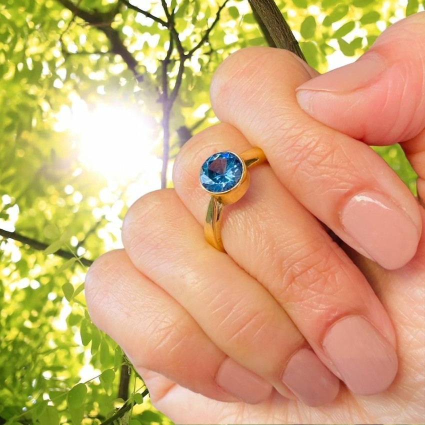 Panchdhatu neelam ring store