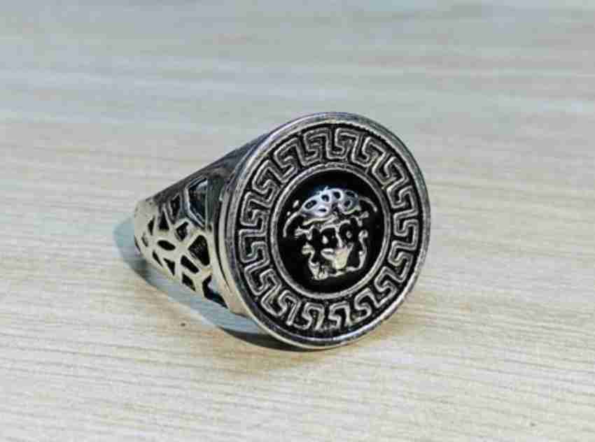 Mens silver versace on sale ring