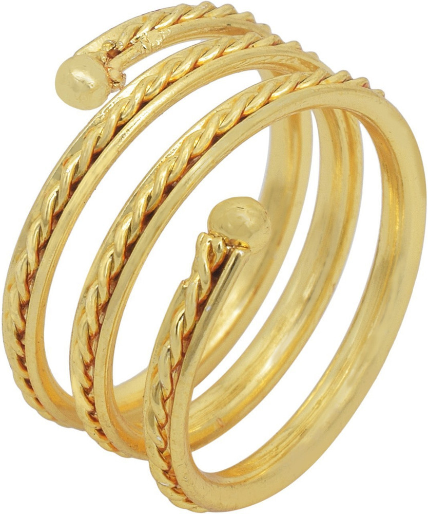 Spiral gold ring with price deals