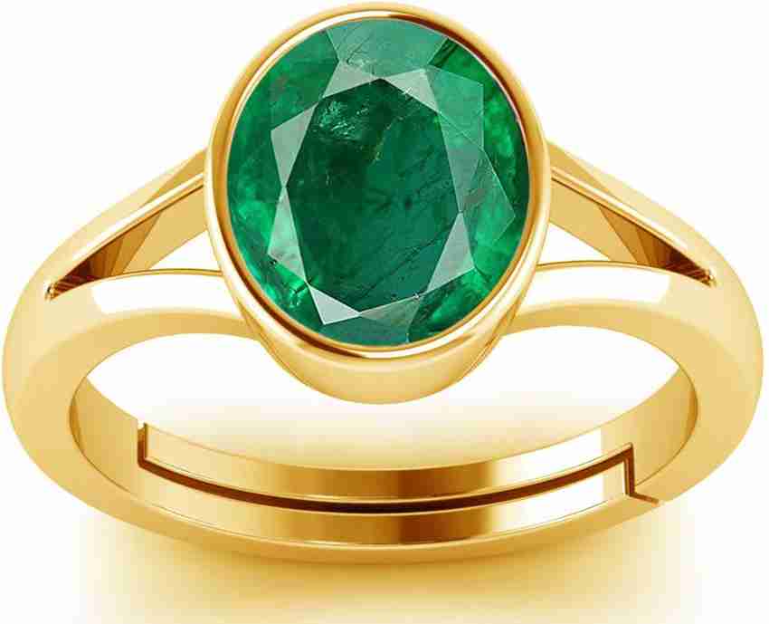 LMDLACHAMA 8.75 Carat Natural Emerald Panna Loose Gemstone Ring For Women Girls Metal Gold Plated Ring Price in India Buy LMDLACHAMA 8.75 Carat Natural Emerald Panna Loose Gemstone Ring For