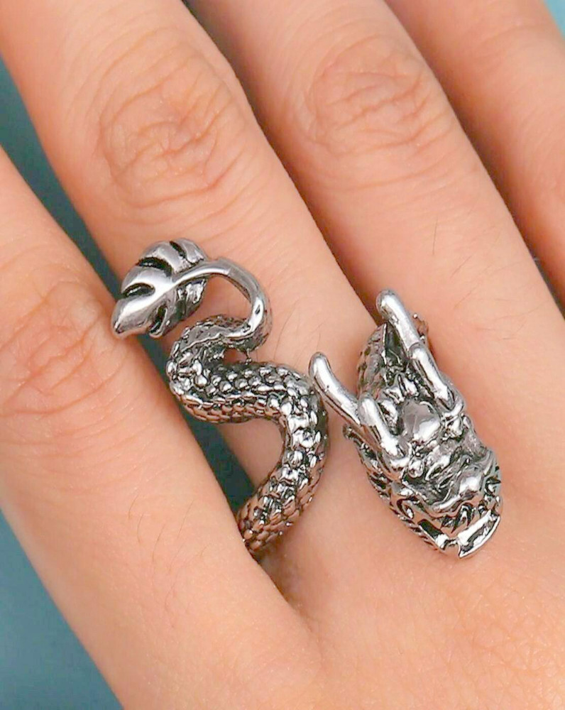 Dragon silver ring price top