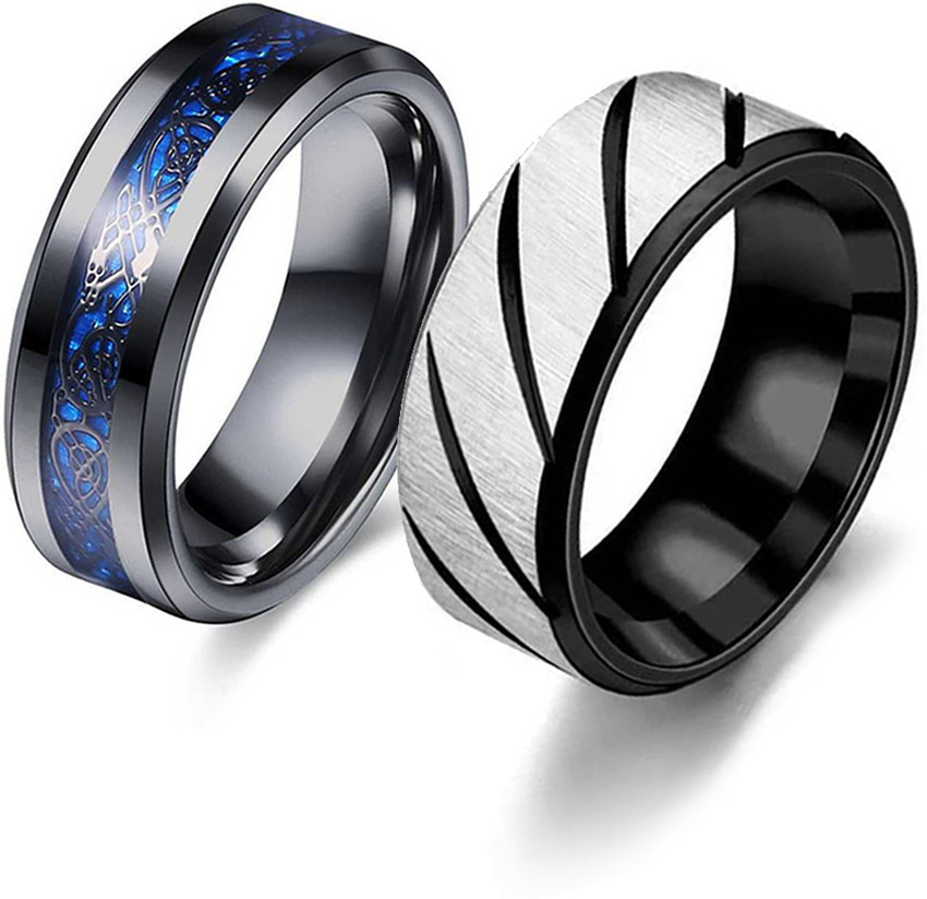 MEENAZ Mens ring for men boys couple boyfriend girls women valentines gift love lovers Alloy Steel Metal Tungsten Sterling Silver Rhodium Titanium Plated Ring Price in India Buy MEENAZ Mens ring