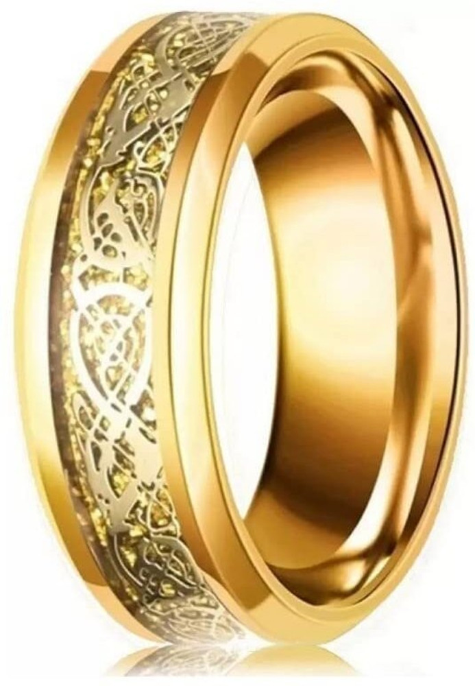 Digittech Celtic Dragon Stainless Steel Finger Ring Band for Men