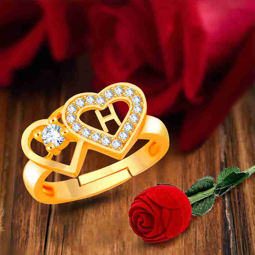 H name gold ring discount