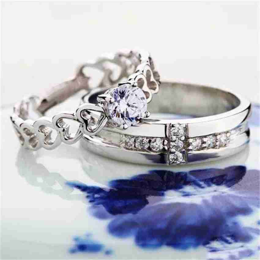 Wedding silver rings for couples hot sale