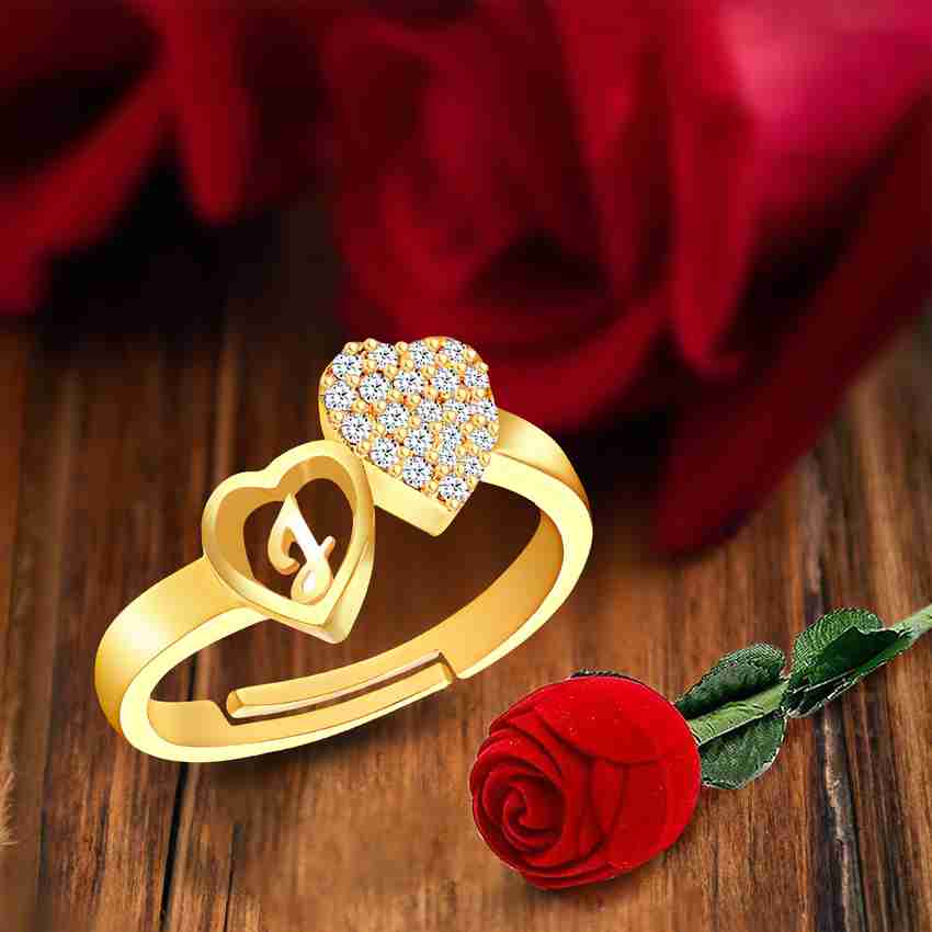 MEENAZ Rose ring box with rings J girls women girlfriend lovers