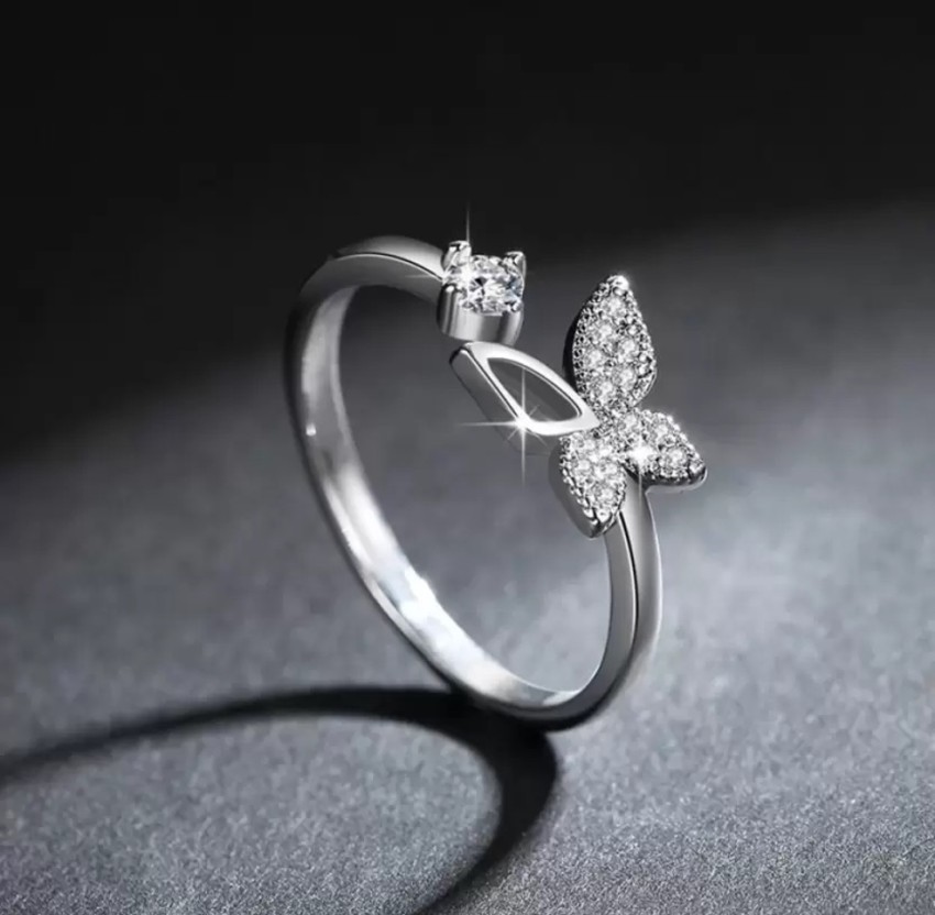 CZ Diamond Colorful Butterfly Wing Ring hotsell