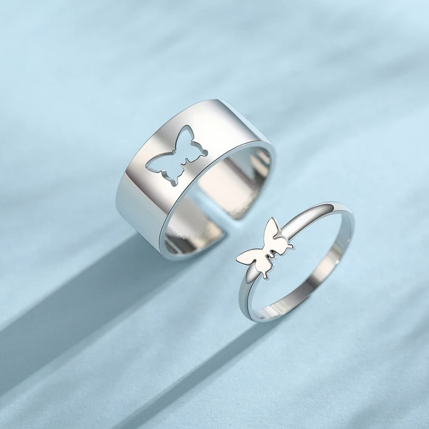 Butterfly matching couple rings deals