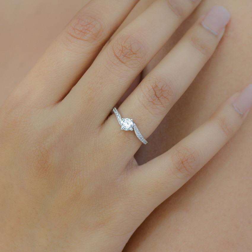 Ornate Jewels Pure 925 Sterling Silver American Diamond 1 Carat
