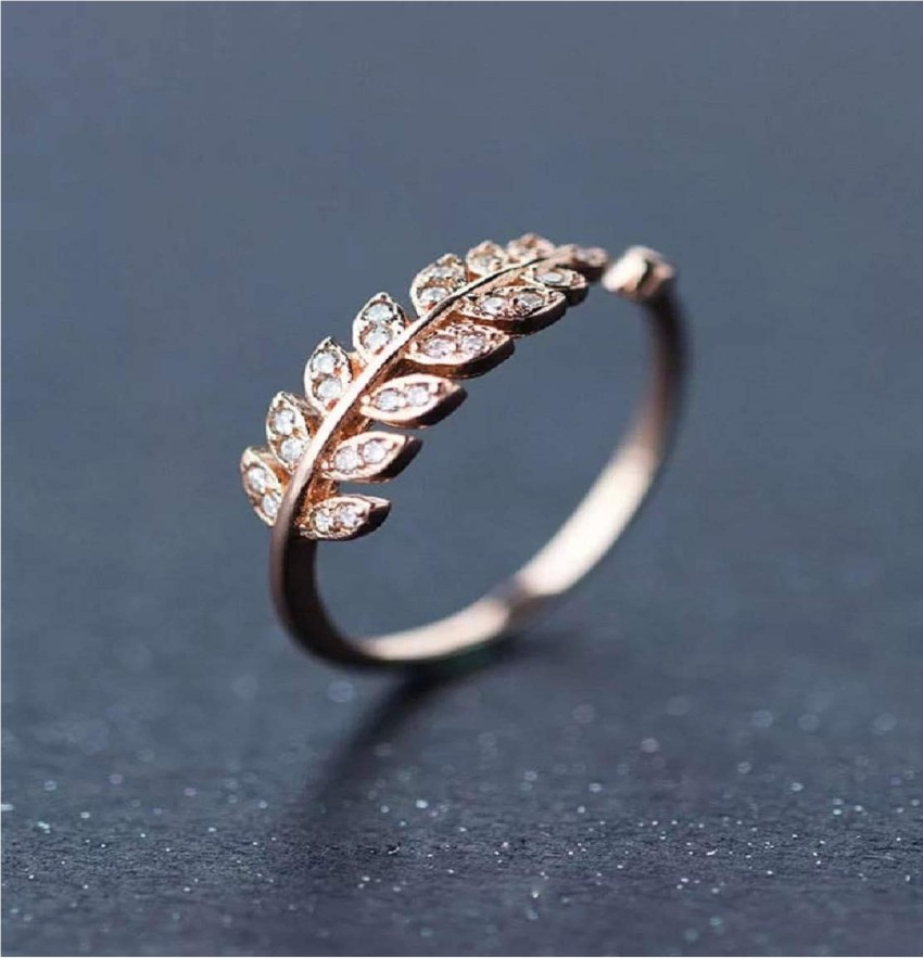 Rose hot sale leaf ring