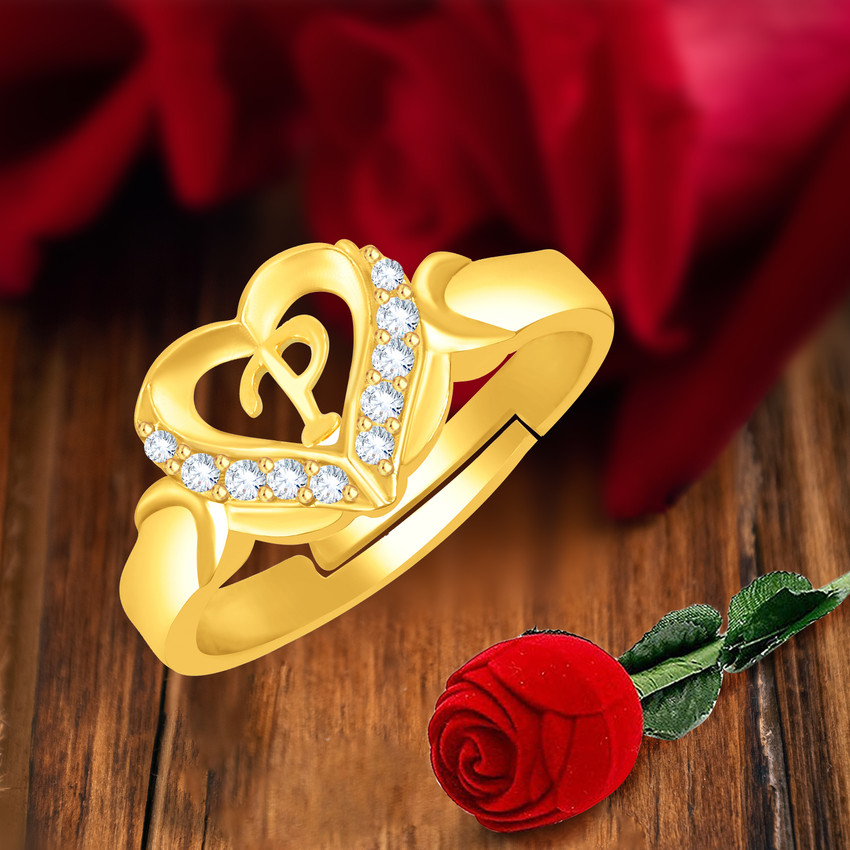 P name ring for girl store