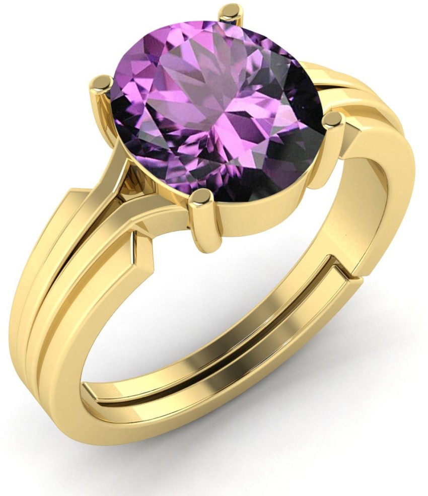 Gold ring with amethyst on sale stone