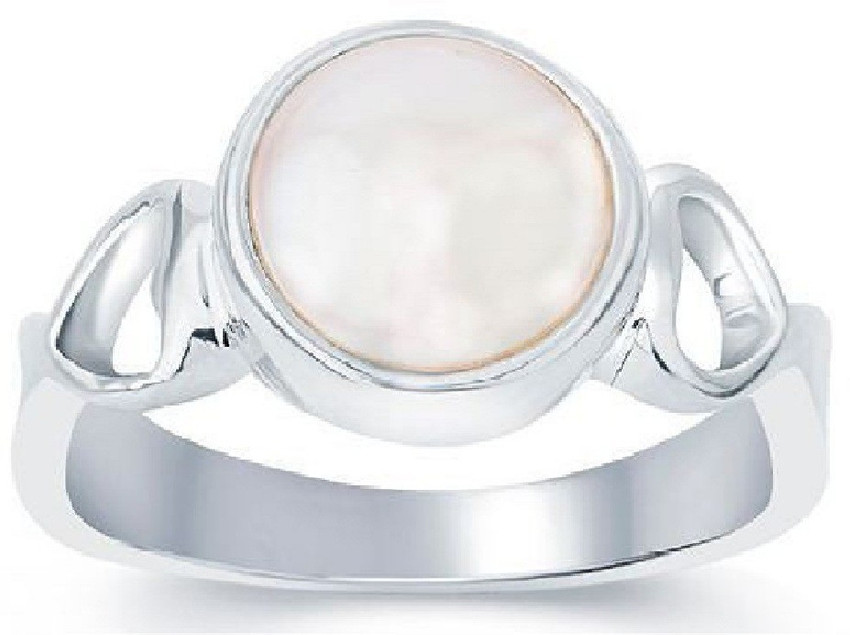Safed moti discount ring