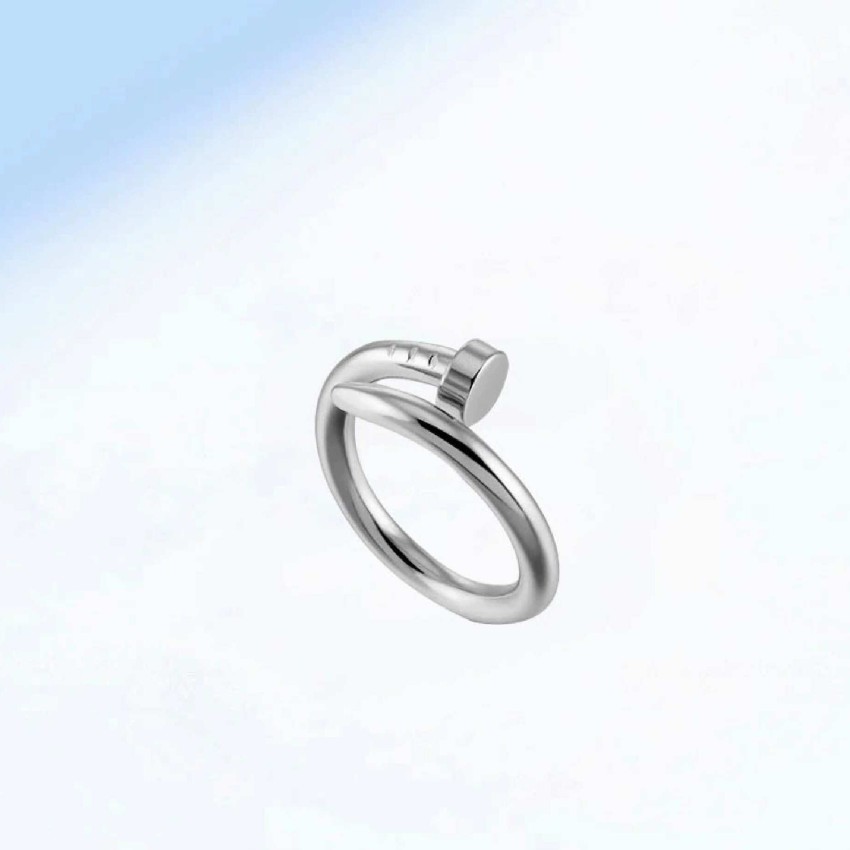 Fashion Frill Silver Ring For Girls Style Nail Screw Design Silver Finger  Ring For Women Girls Stainless Steel Silver Plated Ring Price in India -  Buy Fashion Frill Silver Ring For Girls Style Nail Screw Design Silver  Finger Ring For Women Girls Stainless