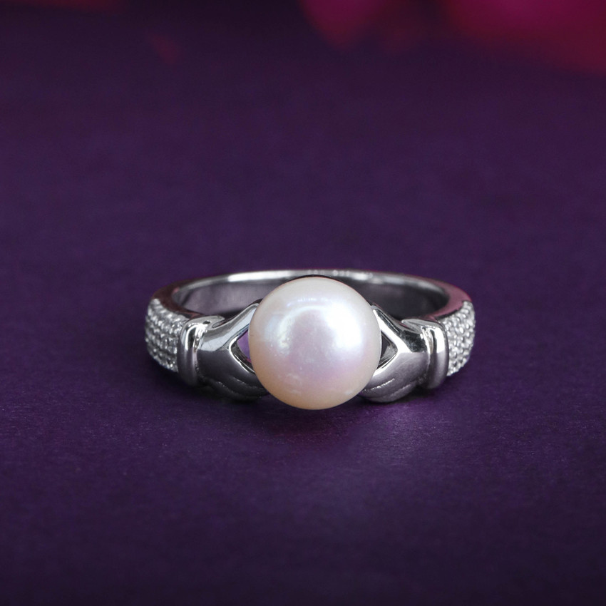 Silver pearl ring outlet