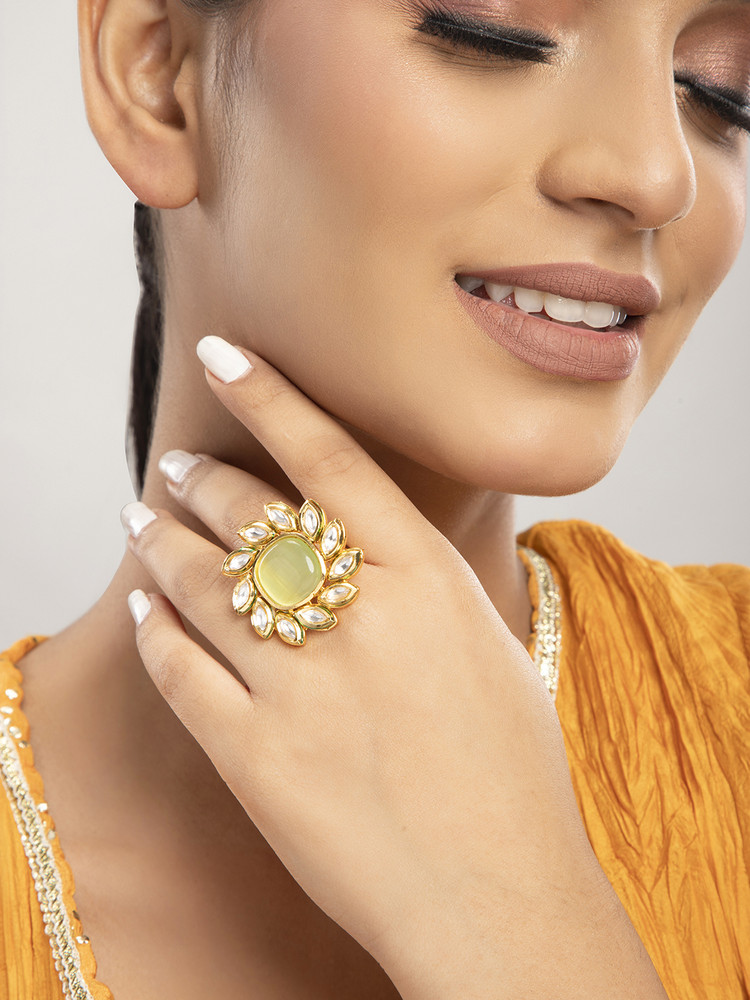 Priyaasi Brass Gold Plated Ring Price in India Buy Priyaasi