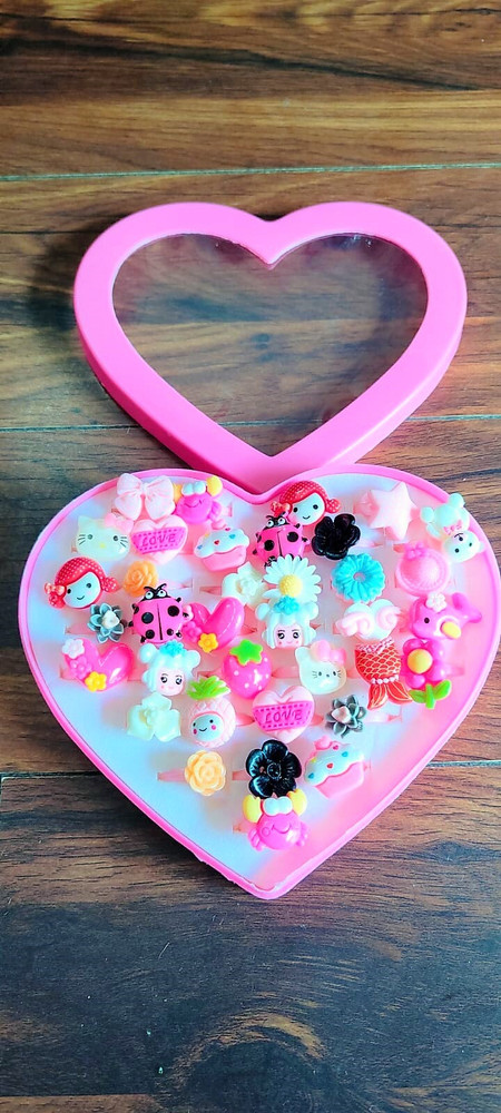 Shivaay Creations Combo of 36 Plastic Rings for Baby Girls Kids