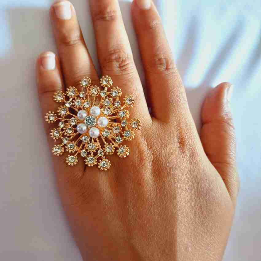 PARAM Women Girl Fashion Glamorous Sprinkled Shape Meenakari Work