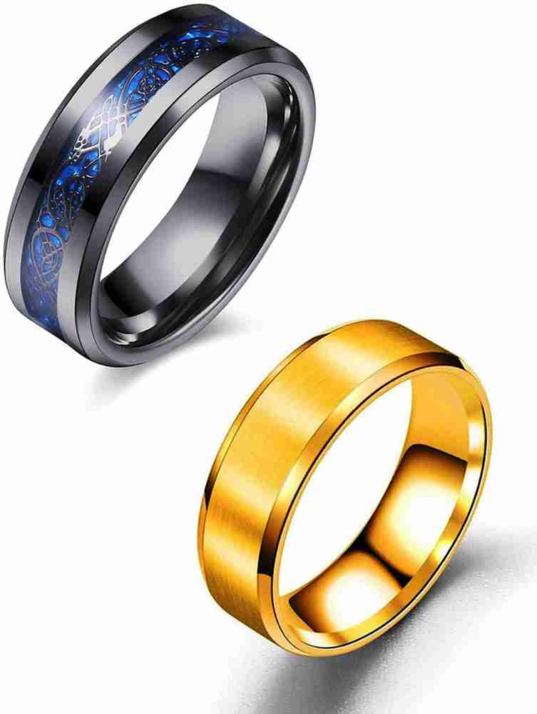 MEENAZ Fancy Party wear Stylish silver rings for men combo gents boys lover Black Alloy Steel Metal Tungsten Sterling Silver Rhodium Titanium Plated Ring Price in India Buy MEENAZ Fancy Party