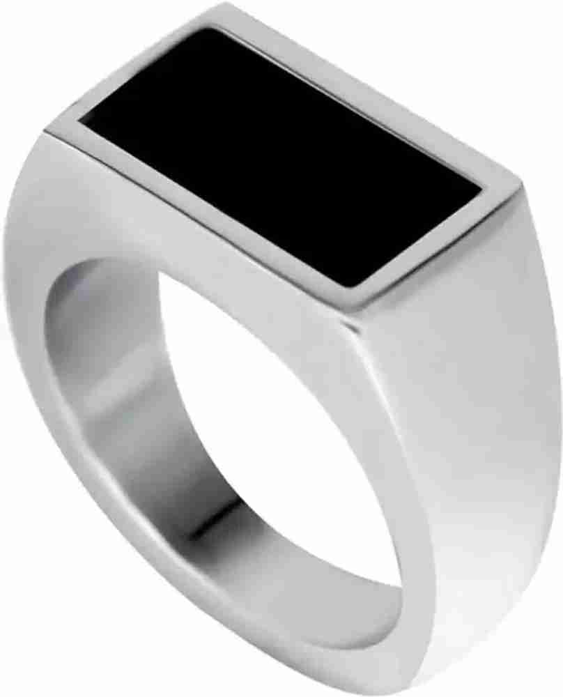 KRYSTALZ Mens Plain Stylish Stainless Steel Finger Rings Pack Of 1 Pieces Stainless Steel Sterling Silver Plated Ring Price in India Buy KRYSTALZ Mens Plain Stylish Stainless Steel Finger Rings Pack